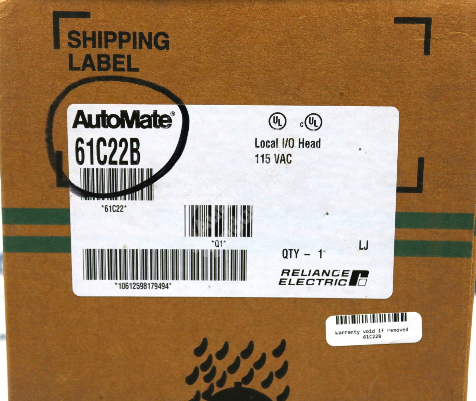 61C22B By Reliance Electric AutoMate 120VAC Local I/O Head Power Module NSFP