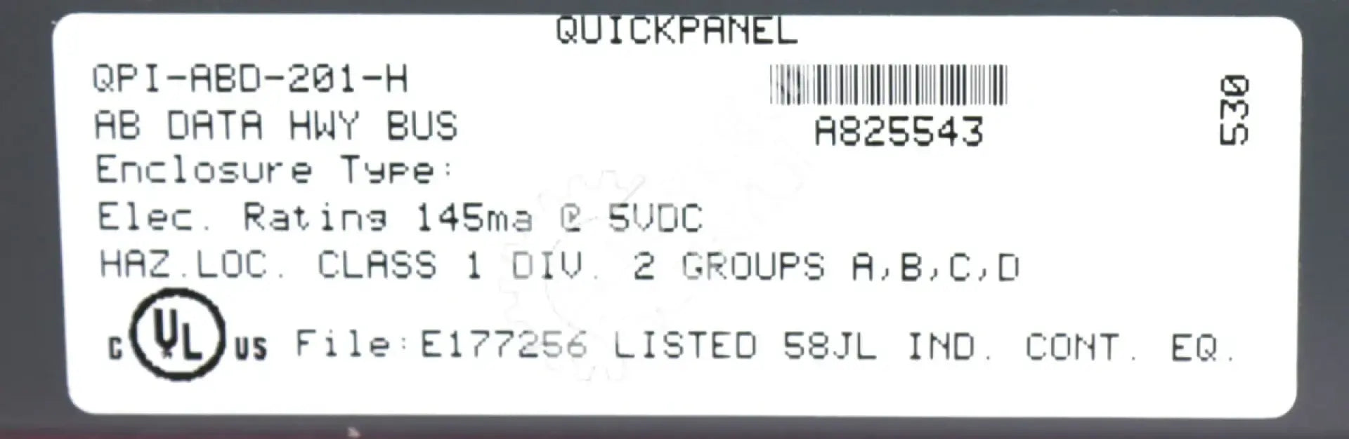 QPI-ABD-201 By General Electric AB Data HWY Bus Module Quick Panel NSNB