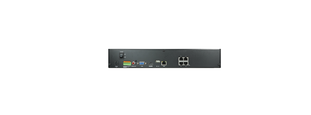 LILIN NVR6104E-1X16TB 4 CH PoE 4K Standalone Network Video Recorder