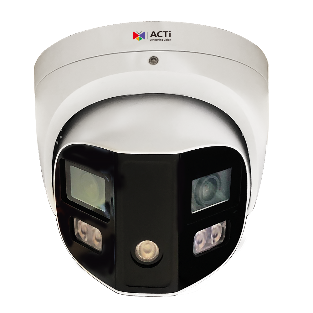 ACTi Q550 8MP (2x4MP) Deep Learning AI ColorGuard f4.0mmx2 Lenses Outdoor 2-Sensor 180°