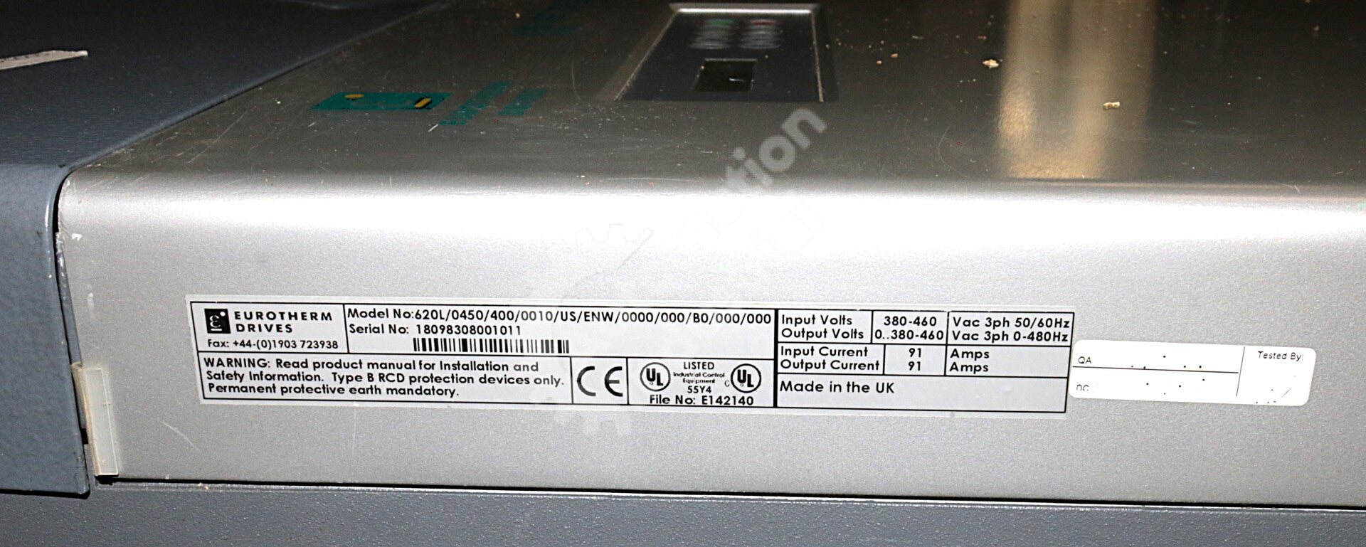 Eurotherm 620L/0450/400/0010/US/ENW/0000/000/BO/000/000 45kW Vector Link Drive