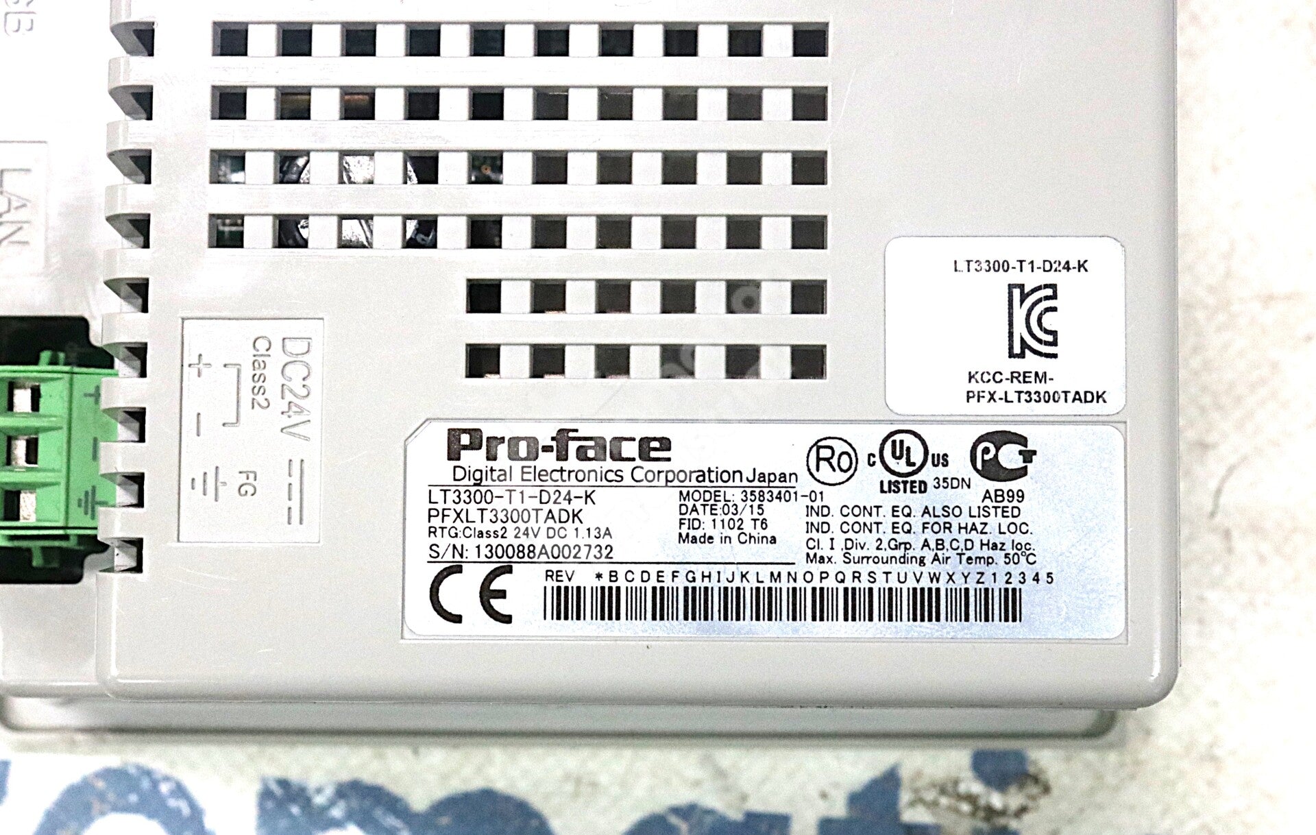 LT3300-T1-D24-K By Proface Xycom PFXLT3300TADK 24VDC 5.7Inch HMI + Control Unit