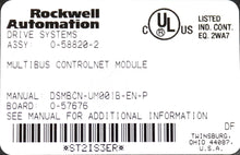 Carregar imagem no visualizador da galeria, 0-58820-2 By Reliance Electric MultiBus ControlNet Module AutoMax
