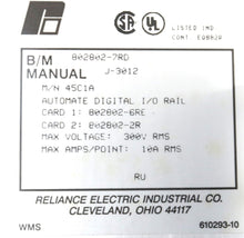 Carregar imagem no visualizador da galeria, 45C1 By Reliance Electric Digital I/O Rail Controller AutoMate
