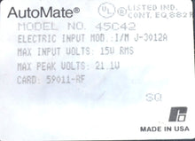 Cargar imagen en el visor de la galería, 45C42 By Reliance Electric 15V Dual Electronic Input Module AutoMate
