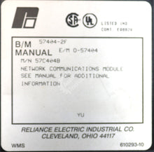 Cargar imagen en el visor de la galería, 57C404B By Reliance Electric Network Communications Module AutoMax
