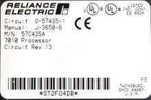 Cargar imagen en el visor de la galería, 57C435A By Reliance Electric 7010 25 MHZ CPU Speed Processor Module AutoMax
