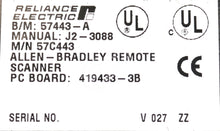 Cargar imagen en el visor de la galería, 57C443 By Reliance Electric A-B RIO Remote I/O Scanner Interface Module AutoMax
