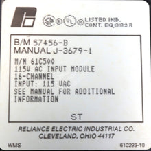 Cargar imagen en el visor de la galería, 61C500 By Reliance Electric 16-Channel 115V AC Input Module AutoMax
