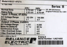 Carregar imagem no visualizador da galeria, 6V21-4P2TA By Reliance Electric 1HP IPS Tempo Varible AC Drive GV6000
