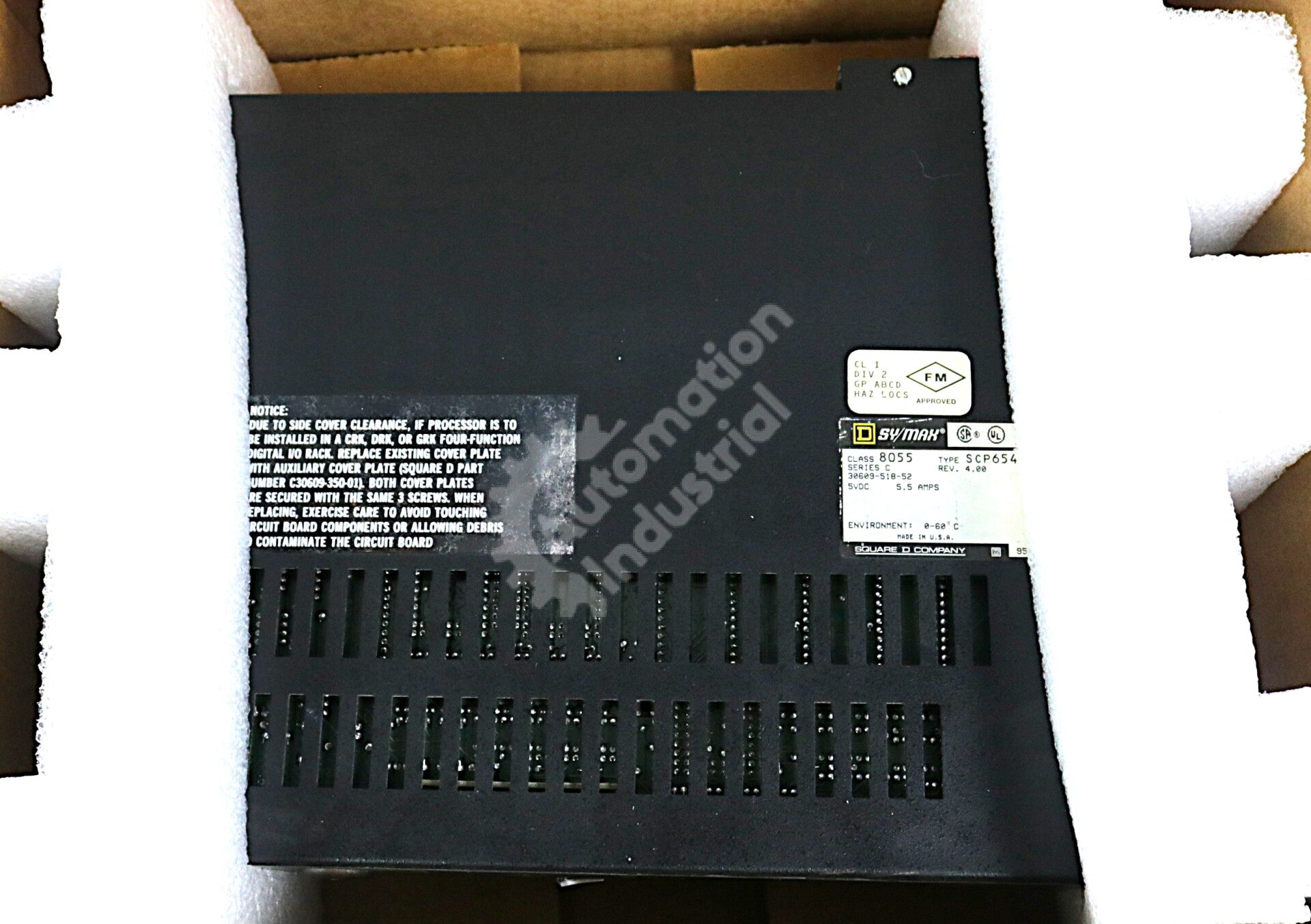 SCP-654 By Square D Sy/Max Class 8055 5VDC Model 650 PLC CPU Processor