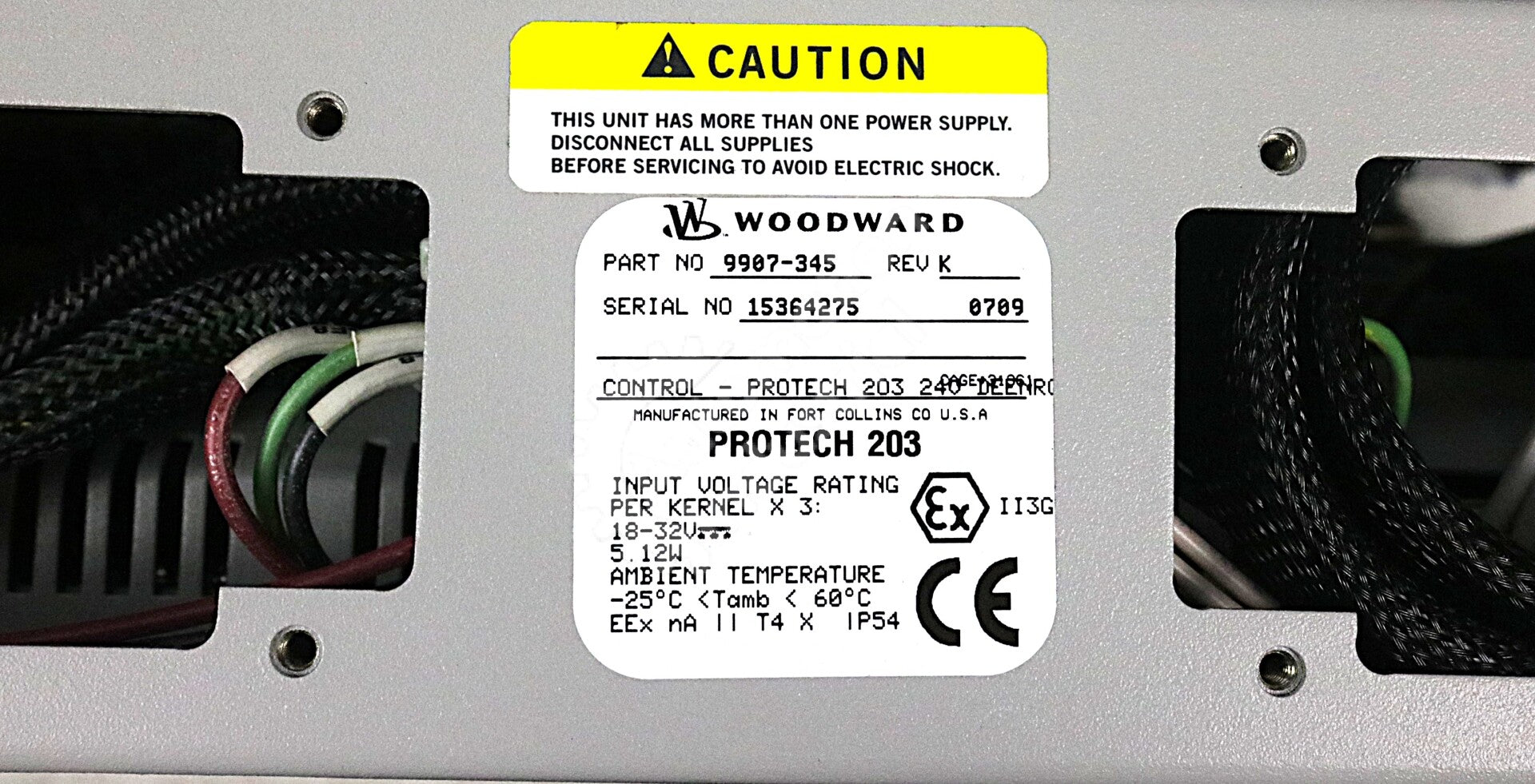 9907-345 By Woodward Pro-Tech 203 Overspeed Protection System Control