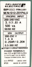 Carregar imagem no visualizador da galeria, S12-202P6LU by Reliance .5HP 240V Drive SP120 New Surplus Factory Package
