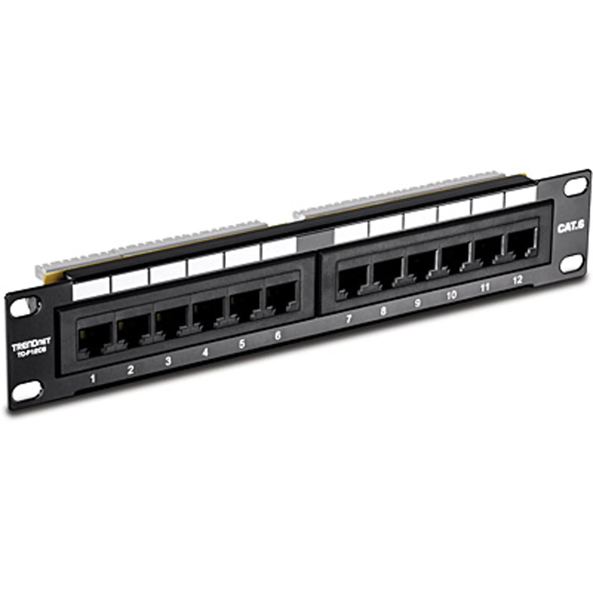 TRENDnet TC-P12C6 12-Port Cat. 6 Unshielded Patch Panel (10" wide)