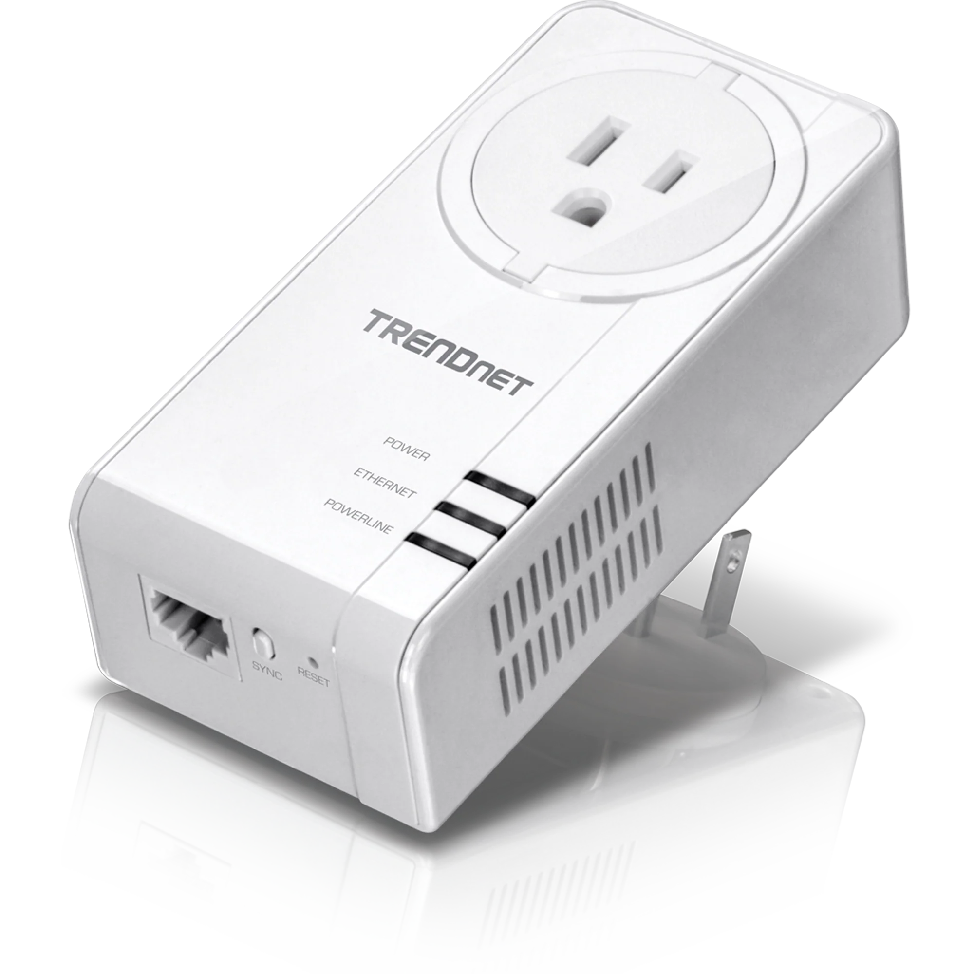 TRENDnet TPL-423E Powerline 1300 AV2 Adapter with Built-in Outlet