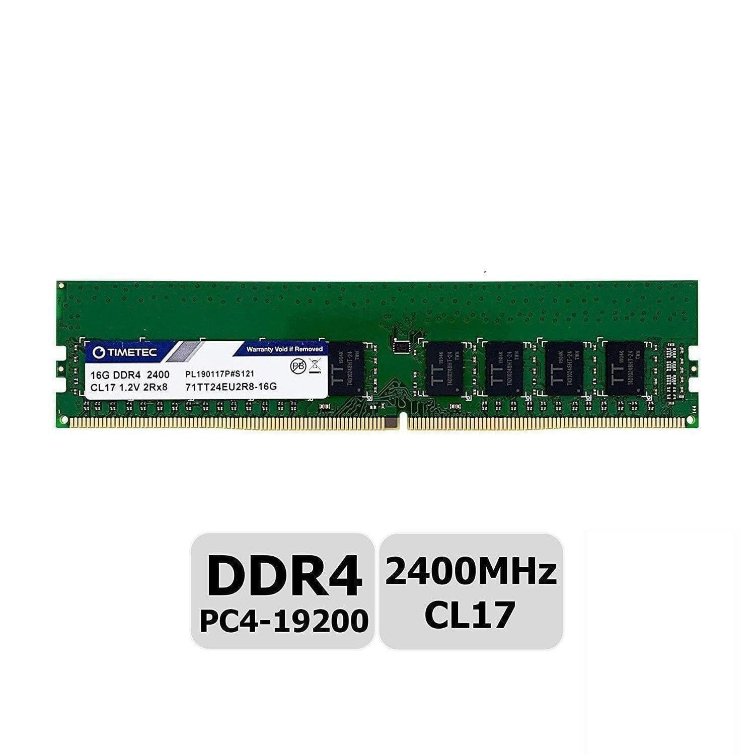 Timetec Hynix IC 32GB KIT (2x16GB) DDR4 2400MHz PC4-19200 Unbuffered ECC 1.2V CL17 2Rx8 Dual Rank 288 Pin UDIMM Server Memory RAM Module Upgrade (32GB KIT (2x16GB))-FoxTI