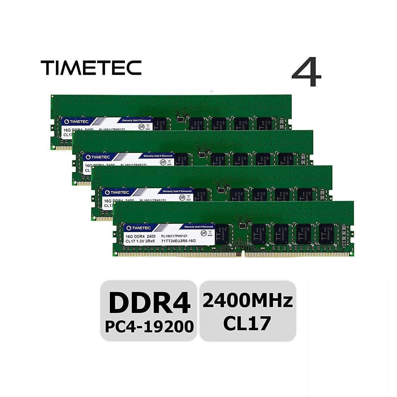 Timetec Hynix IC 32GB KIT (2x16GB) DDR4 2400MHz PC4-19200 Unbuffered ECC 1.2V CL17 2Rx8 Dual Rank 288 Pin UDIMM Server Memory RAM Module Upgrade (32GB KIT (2x16GB))-FoxTI
