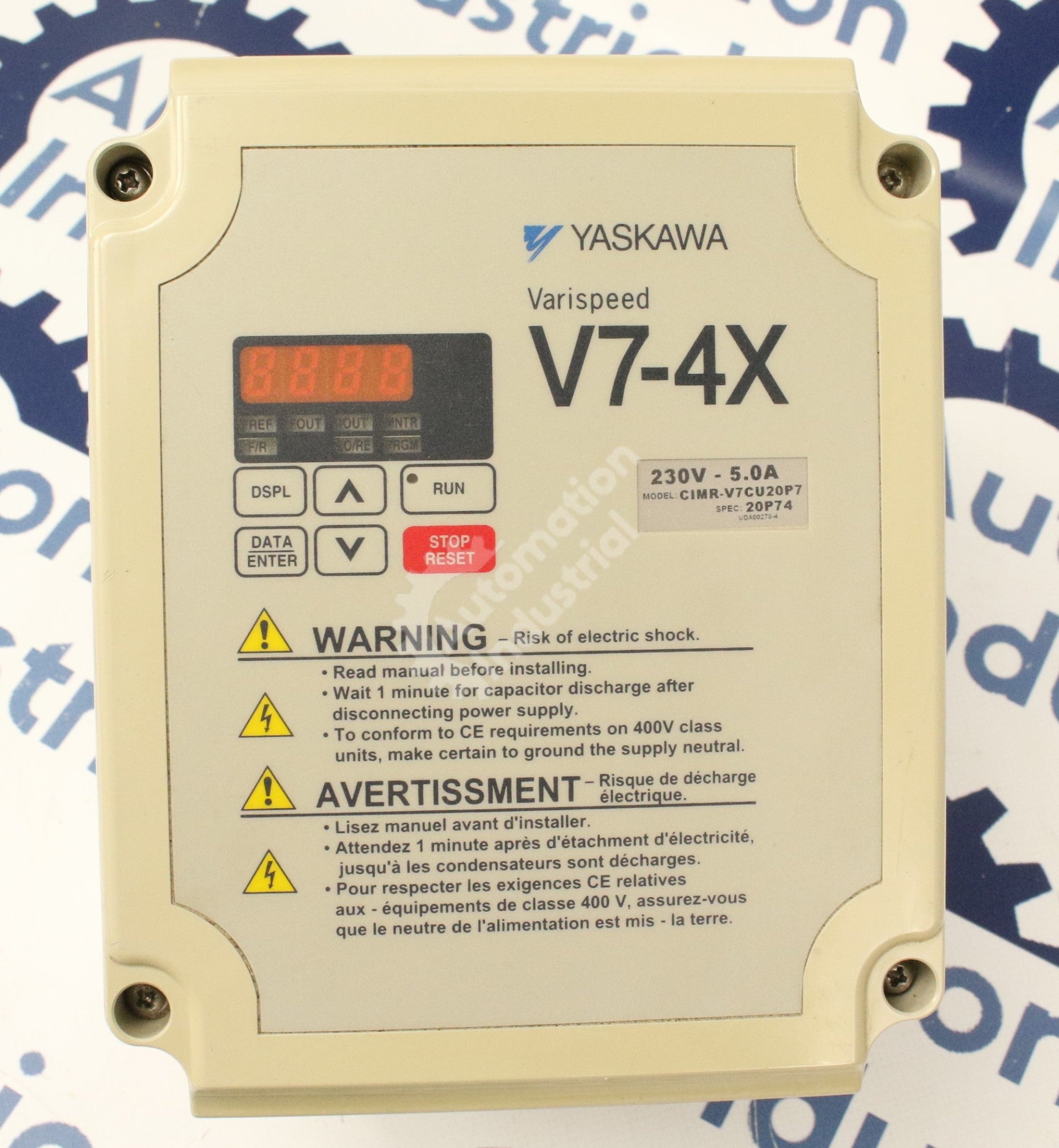 CIMR-V7CU20P7 by Yaskawa Varispeed 230V AC Drive