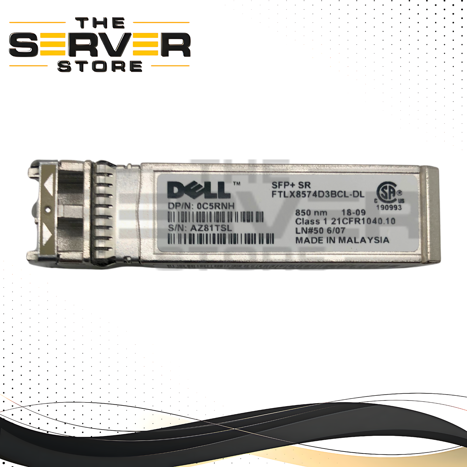 Dell Finisar 10GBASE-SR SFP+ 850nm Multi-Mode Transceiver C5RNH 0C5RNH