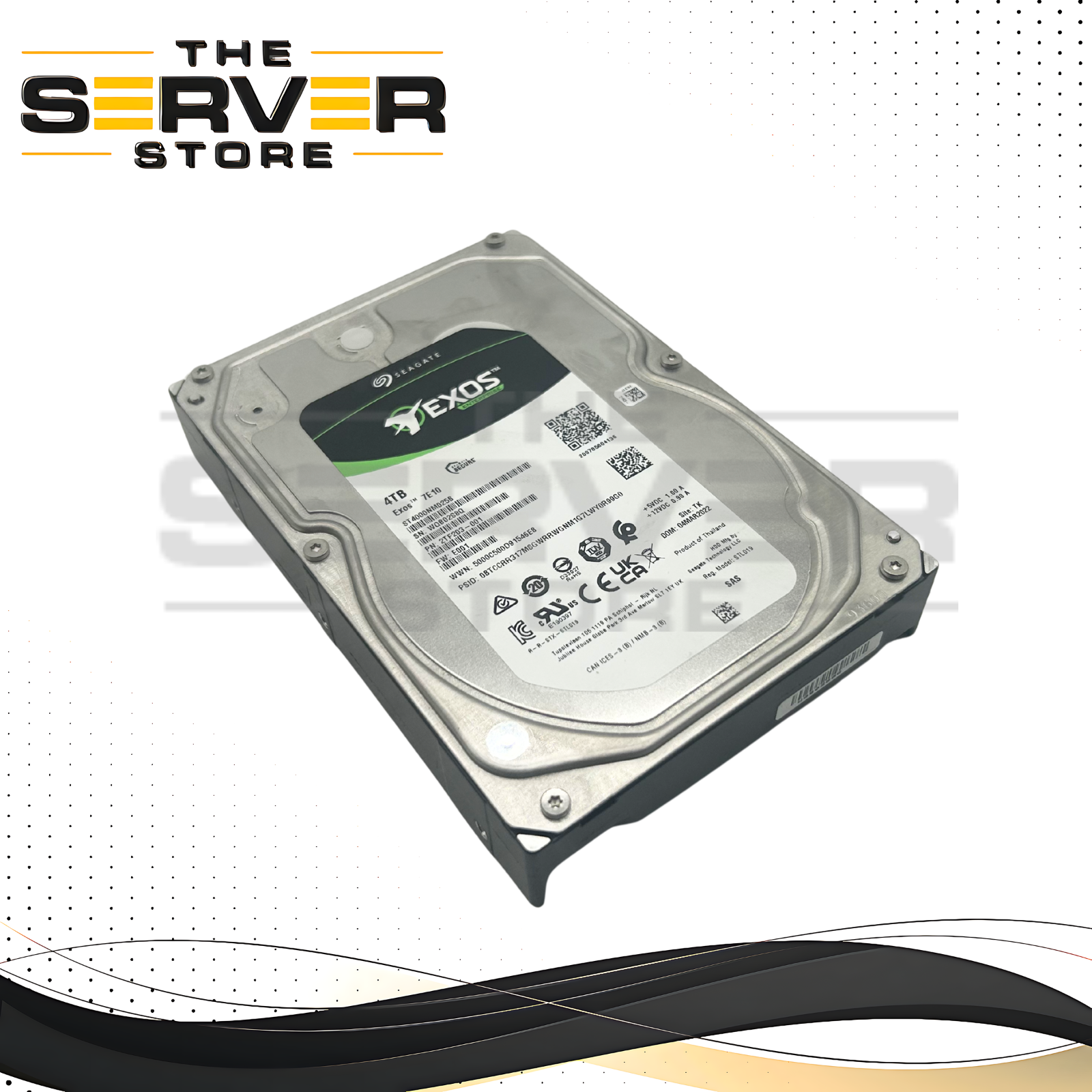 Seagate 4TB SAS 12G 7.2K RPM LFF 3.5" HDD Exos 7E10 Series ST4000NM025B