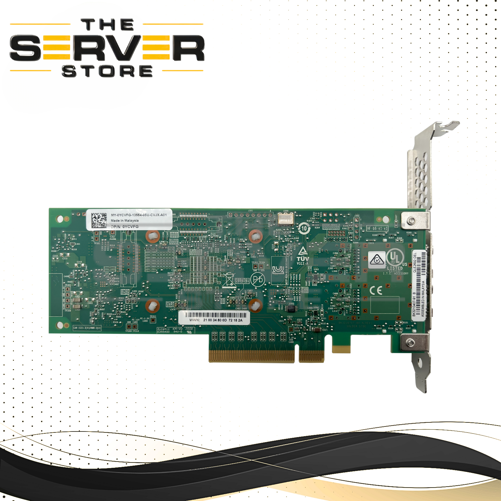 Dell QLOGIC 16GB Dual Port SFP Fiber Channel 3.0 HBA (High Profile) 0YCVFG YCVFG