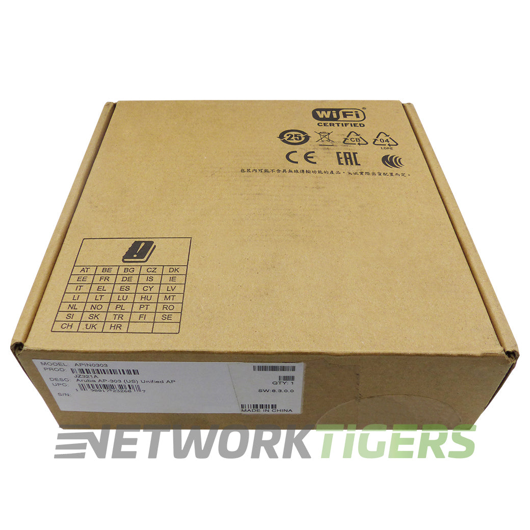 NEW HPE Aruba JZ321A AP-303 (US) Dual 2x2:2 MU-MIMO Radio Internal Antennas WAP