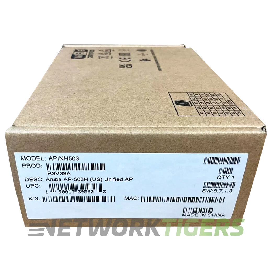 NEW HPE Aruba R3V38A AP-503H (US) Dual-Radio 802.11ax WiFi6 2x2 MIMO WAP
