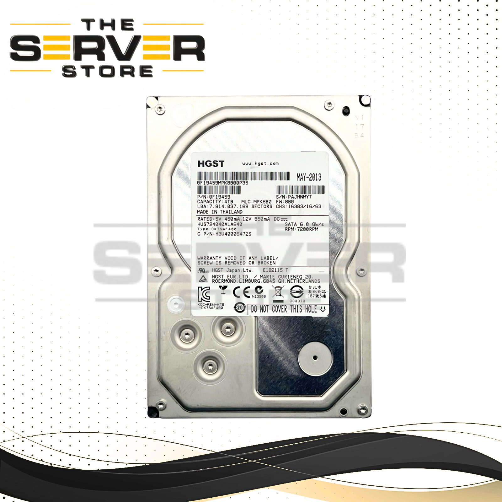 HGST 4TB SATA 6G 7.2K RPM LFF 3.5" HDD Hitachi Ultrastar HUS724040ALA640 0F19459