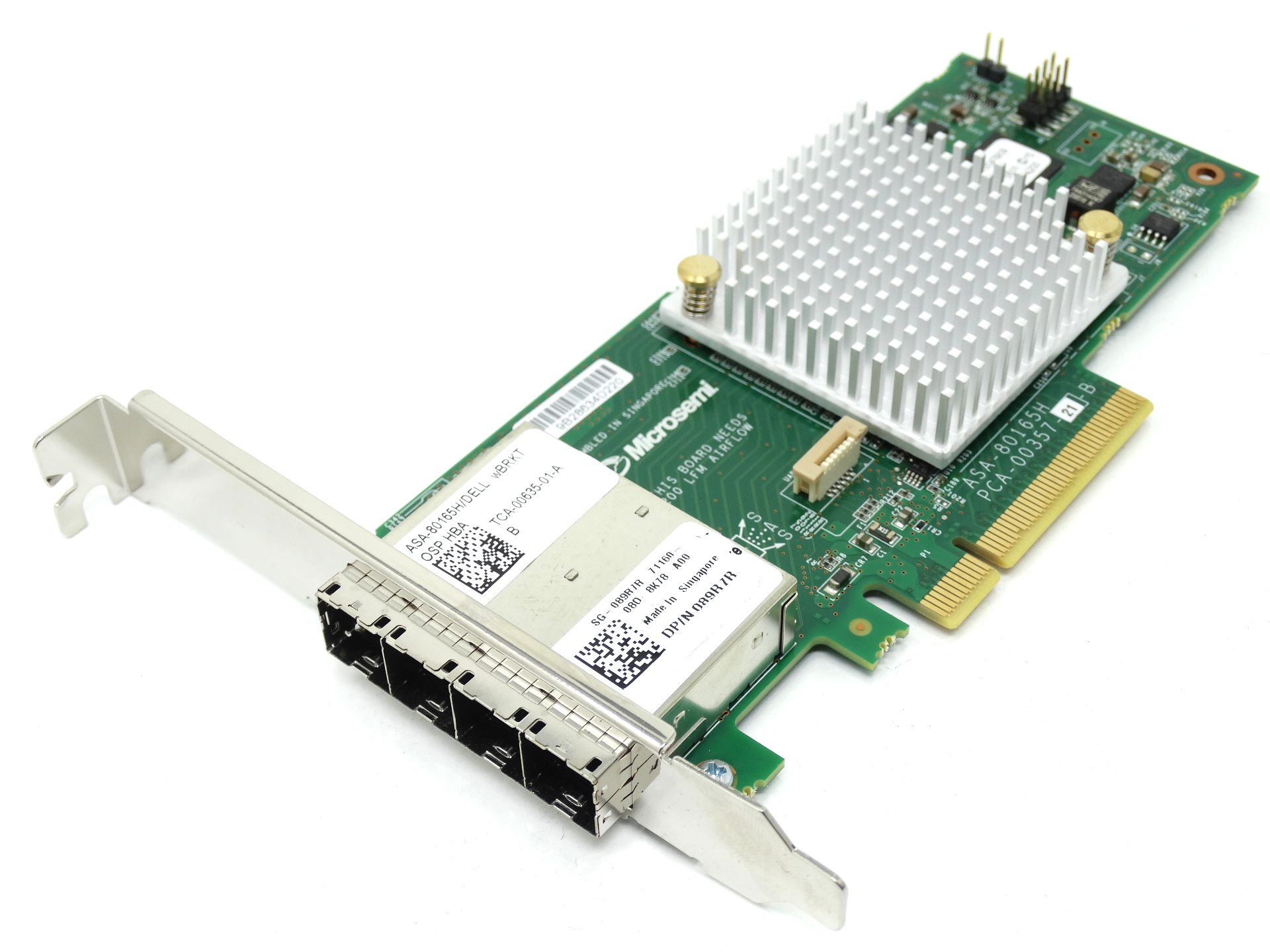 Dell Adaptec Quad Port 12GB Host Bus Adapter Card (ASA-80165H)
