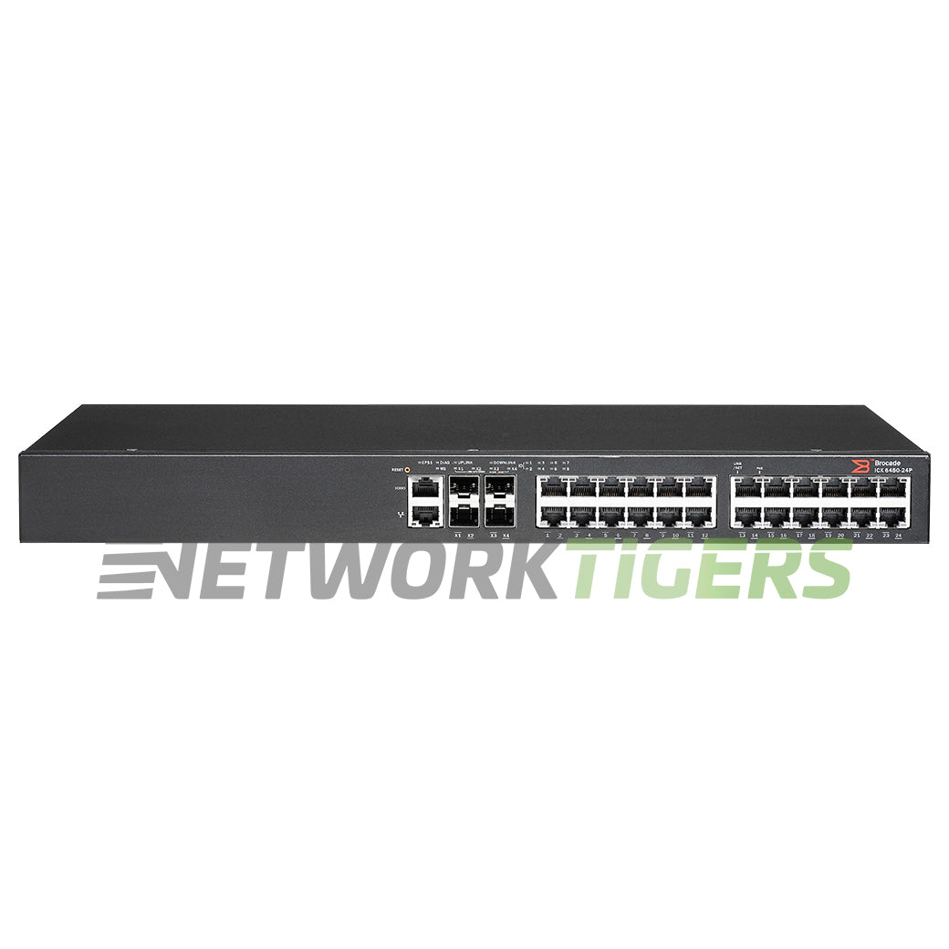 Ruckus Brocade ICX6450-24P 24x 1GB PoE+ RJ45 2x 1GB SFP Switch