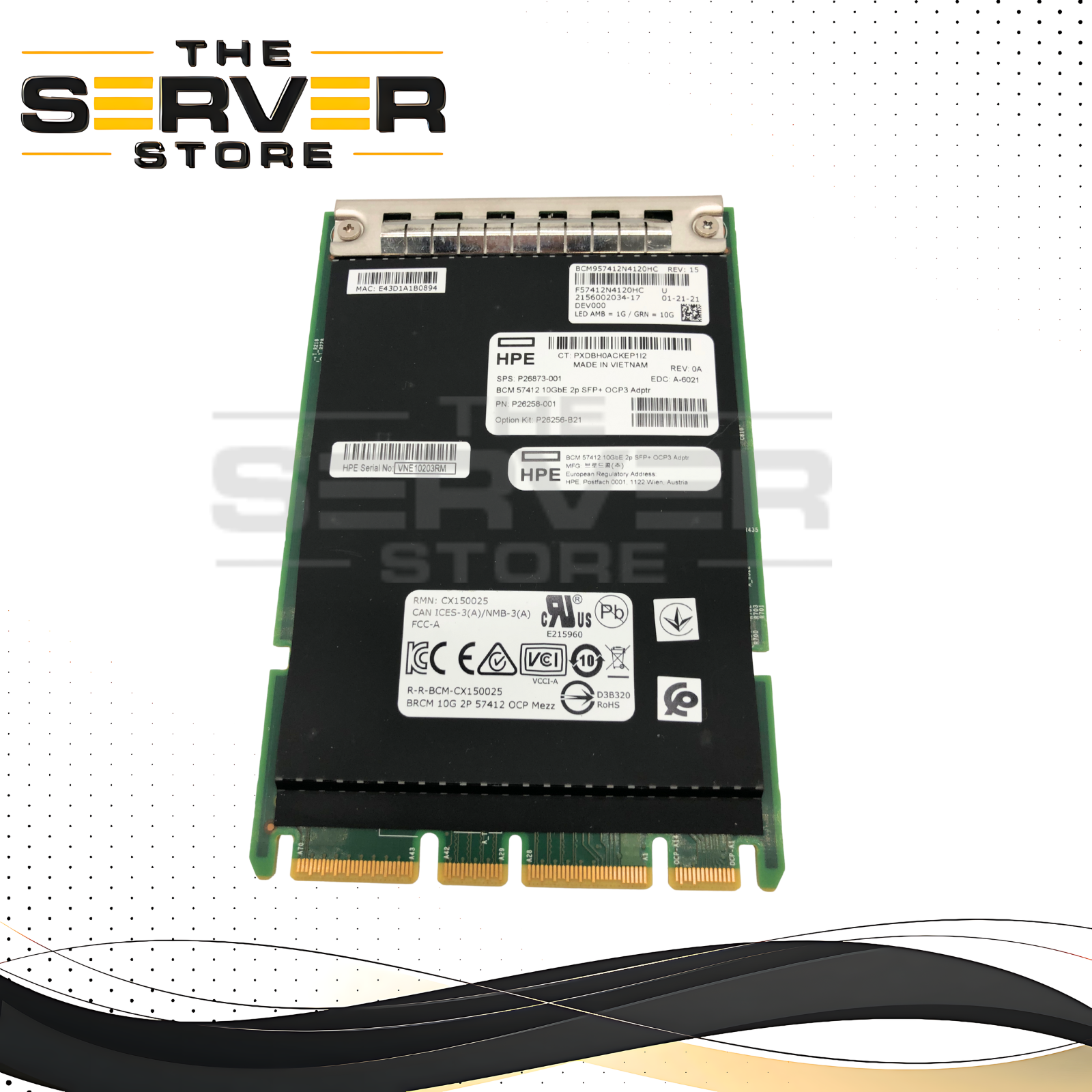 HP Broadcom BCM57412 Dual-Port 10GbE SFP+ OCP3 NIC Adapter P26258-001 P26873-001