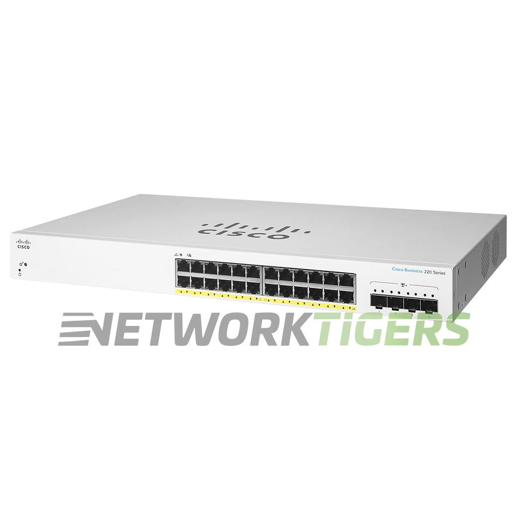 Cisco CBS220-24FP-4X-NA Business 220 24x 1GB PoE+ RJ45 4x 10GB SFP+ Switch