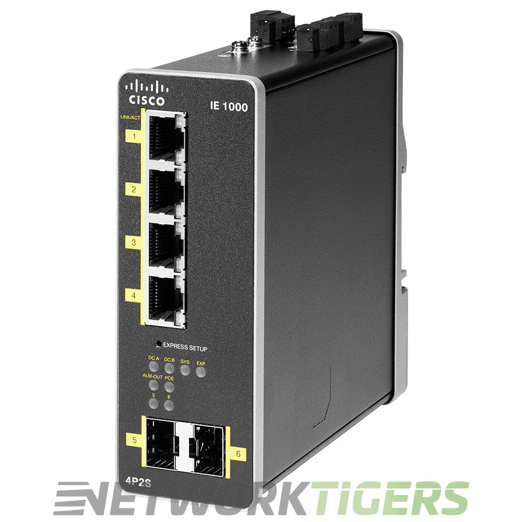 Cisco IE-1000-4P2S-LM IE 1000 Series 4x FE PoE+ RJ45 2x 1GB SFP Switch
