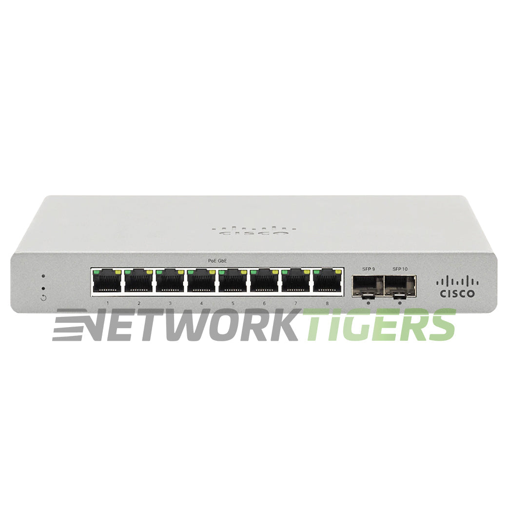 NEW Cisco Meraki MS120-8-HW 8x 1GB RJ45 2x 1GB SFP Unclaimed Switch