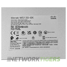 Carregar imagem no visualizador da galeria, New Cisco Meraki MS130-8X-HW 6x MultiGB PoE++ RJ45 2x 10GB SFP+ Unclaimed Switch
