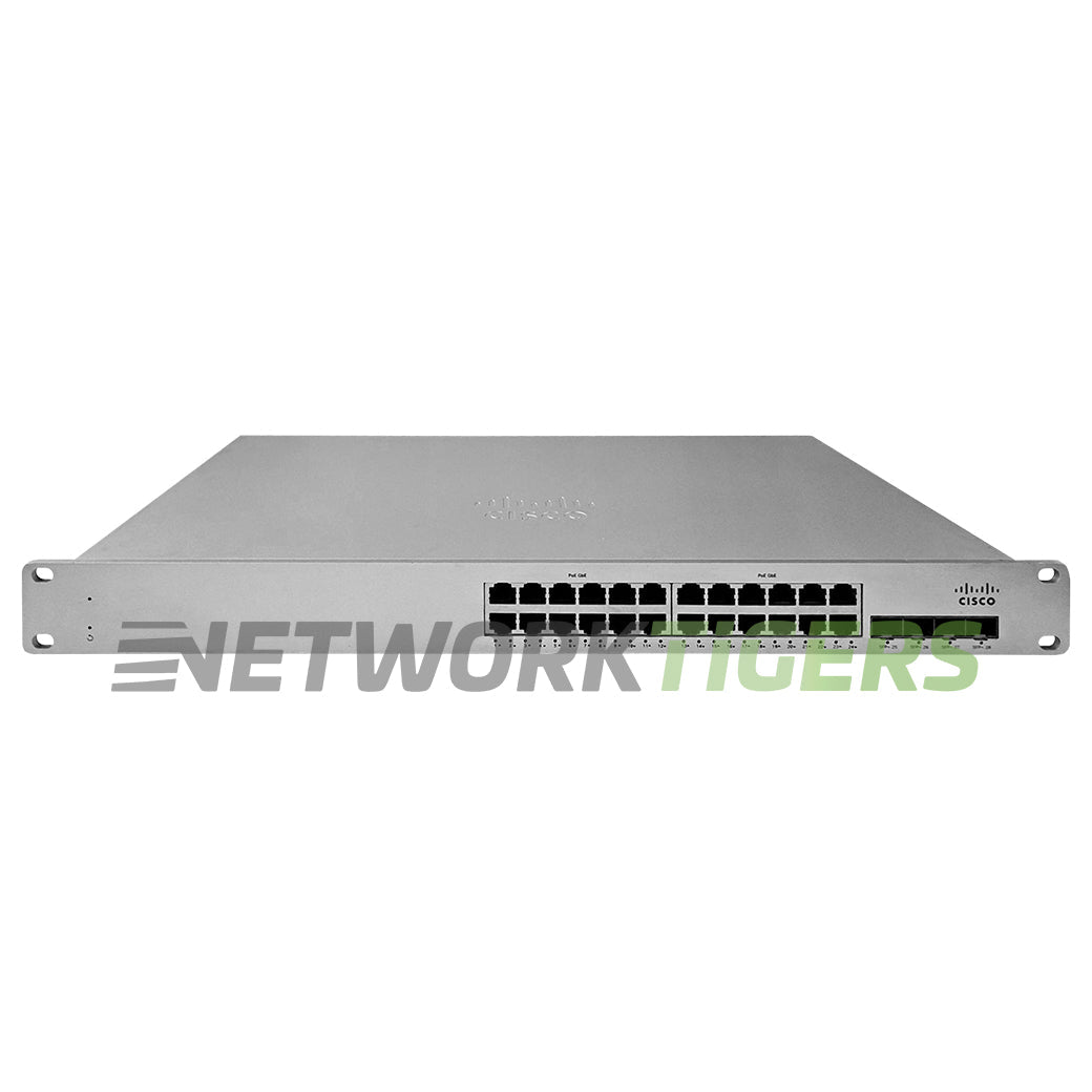 NEW Cisco Meraki MS225-24P-HW 24x 1GB PoE+ RJ-45 4x 10GB SFP+ Unclaimed Switch