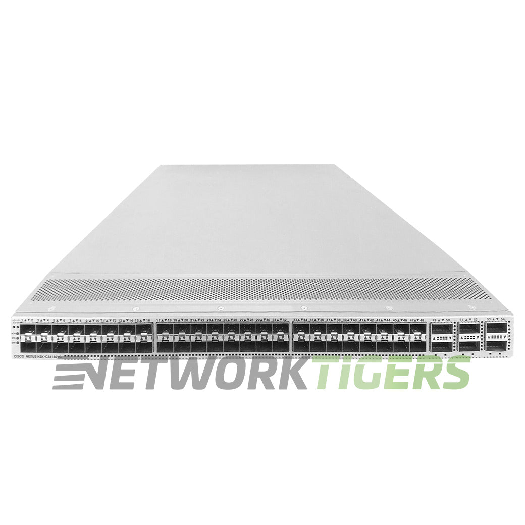 NEW Cisco N3K-C34180YC 48x 25GB SFP+ 6x 100GB QSFP28 Front-to-Back Air Switch