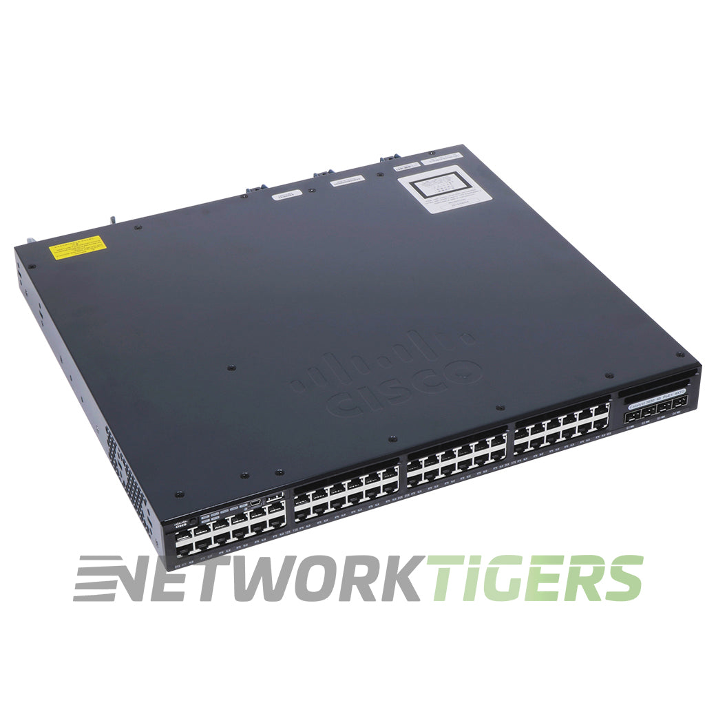 Cisco WS-C3650-48PQ-E 48x 1GB PoE+ RJ45 4x 10GB SFP+ Switch
