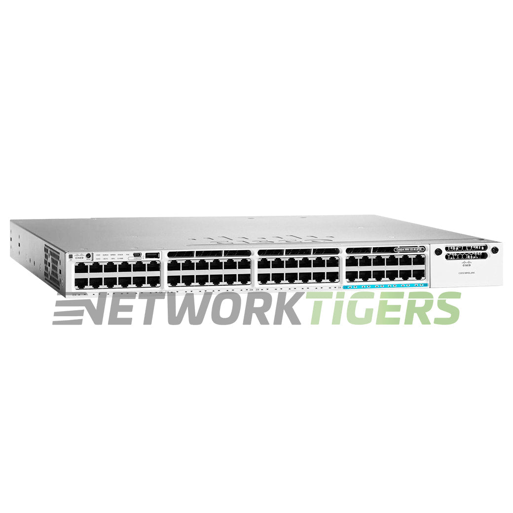 NEW Cisco WS-C3850-12X48U-E 48x (12x MultiGB) UPoE RJ45 1x Mod Slot Switch