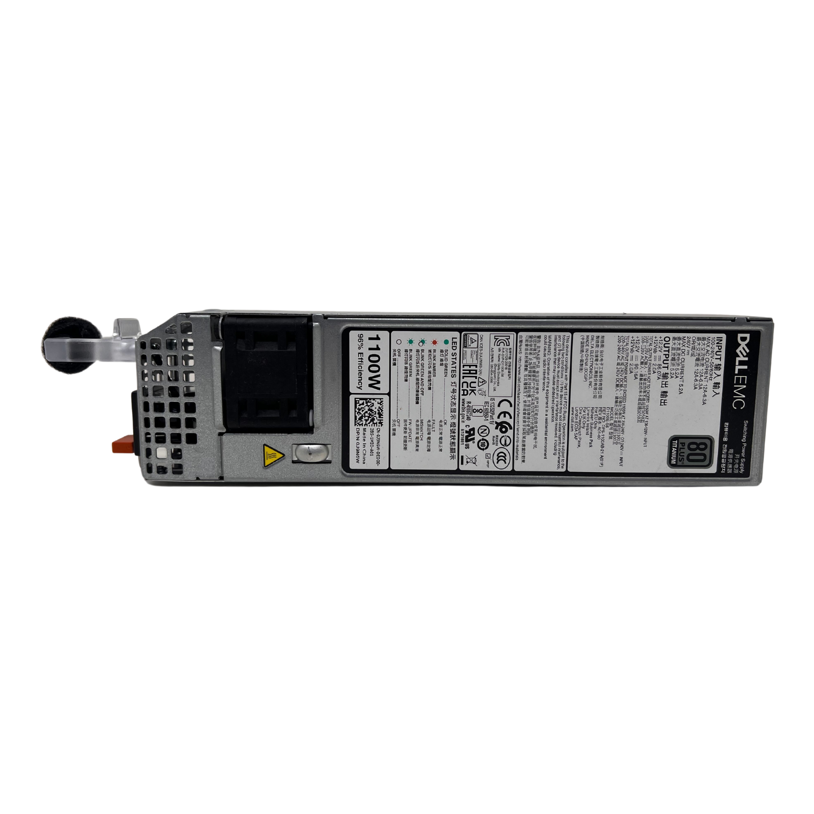 Dell 1100W 80Plus Titanium Power Supply for R650 R6525 R750 R7525 (J9N6W)