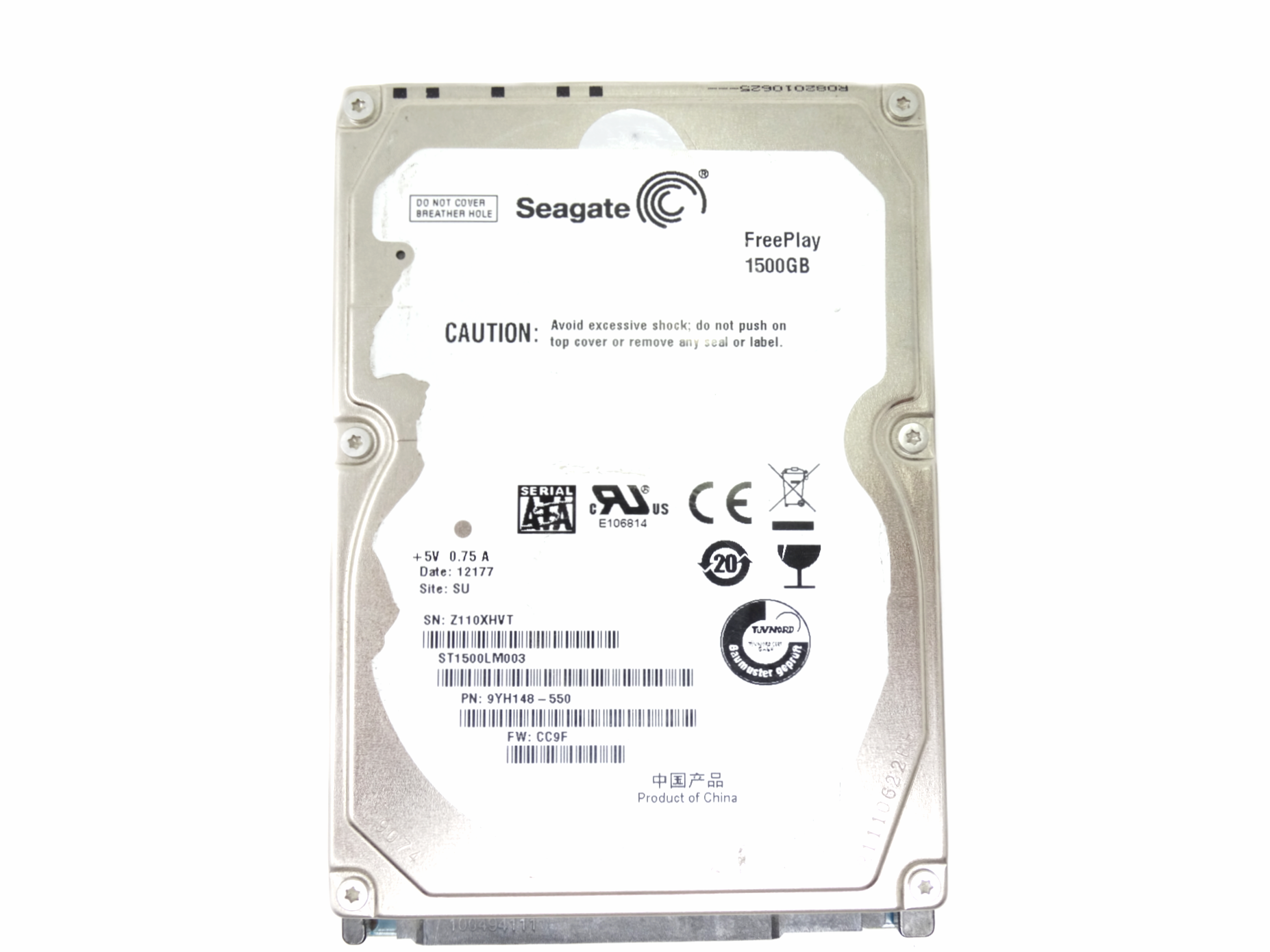 Seagate FreePlay 1.5TB 5400 RPM 3Gb/s SATA 2.5'' HDD Hard Drive (ST1500LM003)