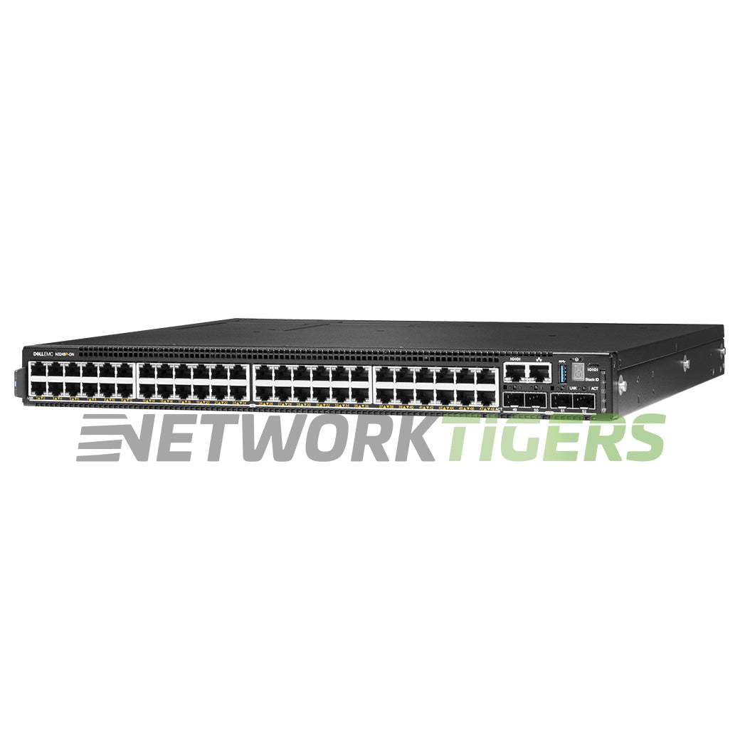 NEW Dell N3248P-ON-RA 48x 1GB PoE RJ45 4x 10GB SFP+ 2x QSFP28 B-F OS6 Switch