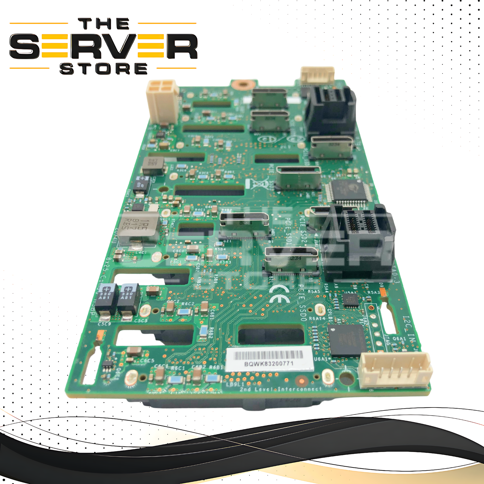 Intel 8-Bay PCIe SAS/SATA Backplane Board with 2x SFF-8643 (Mini-SAS HD) Connectors. P/N: H88386-251.