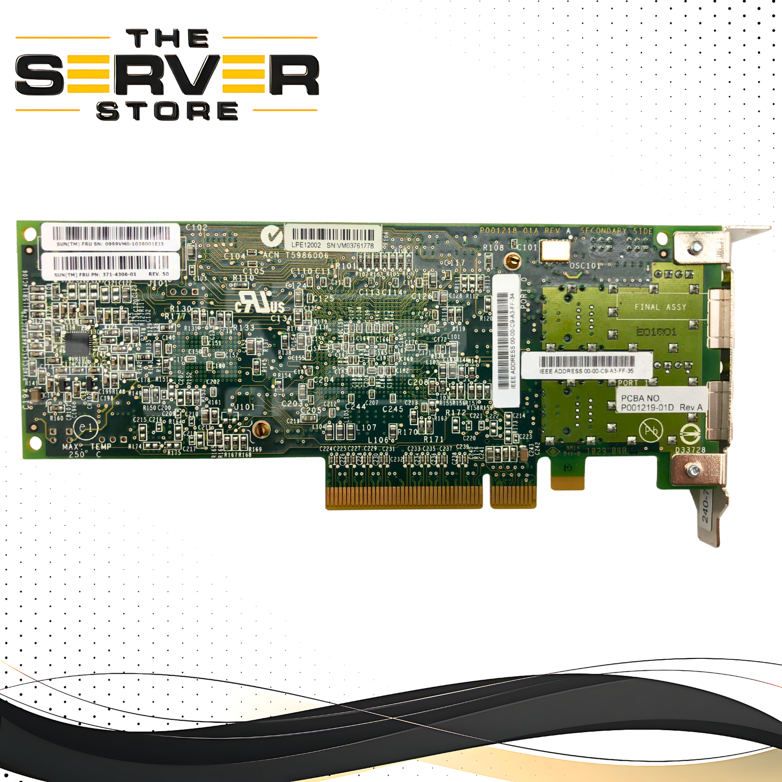 Emulex LPE12002 Dual-Port 8Gb Fibre Channel PCIe HBA 371-4306-01 P002181-08A