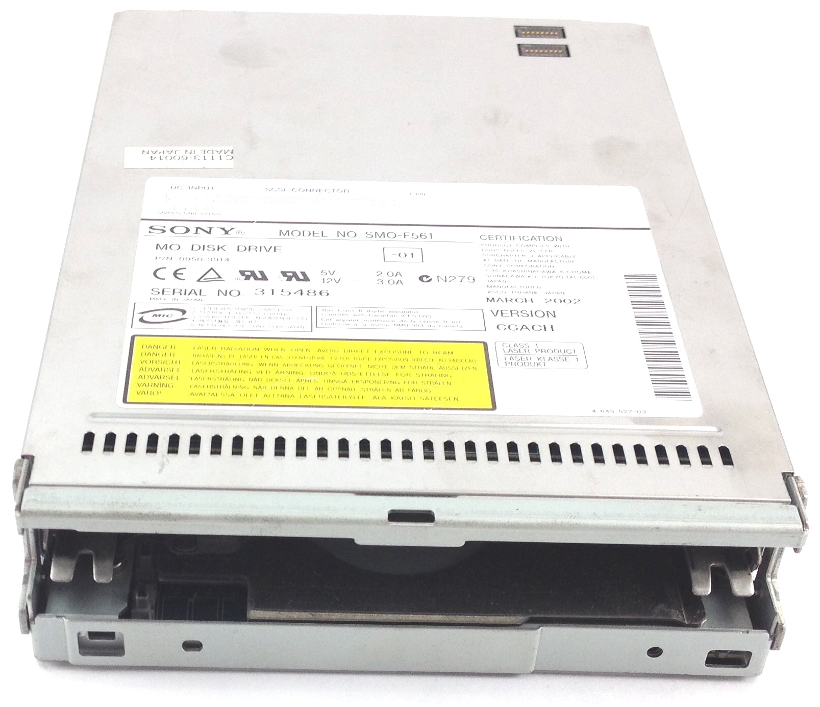 HP 9.1GB Magneto Optical Internal Loader Disk Drive (SMO F561)