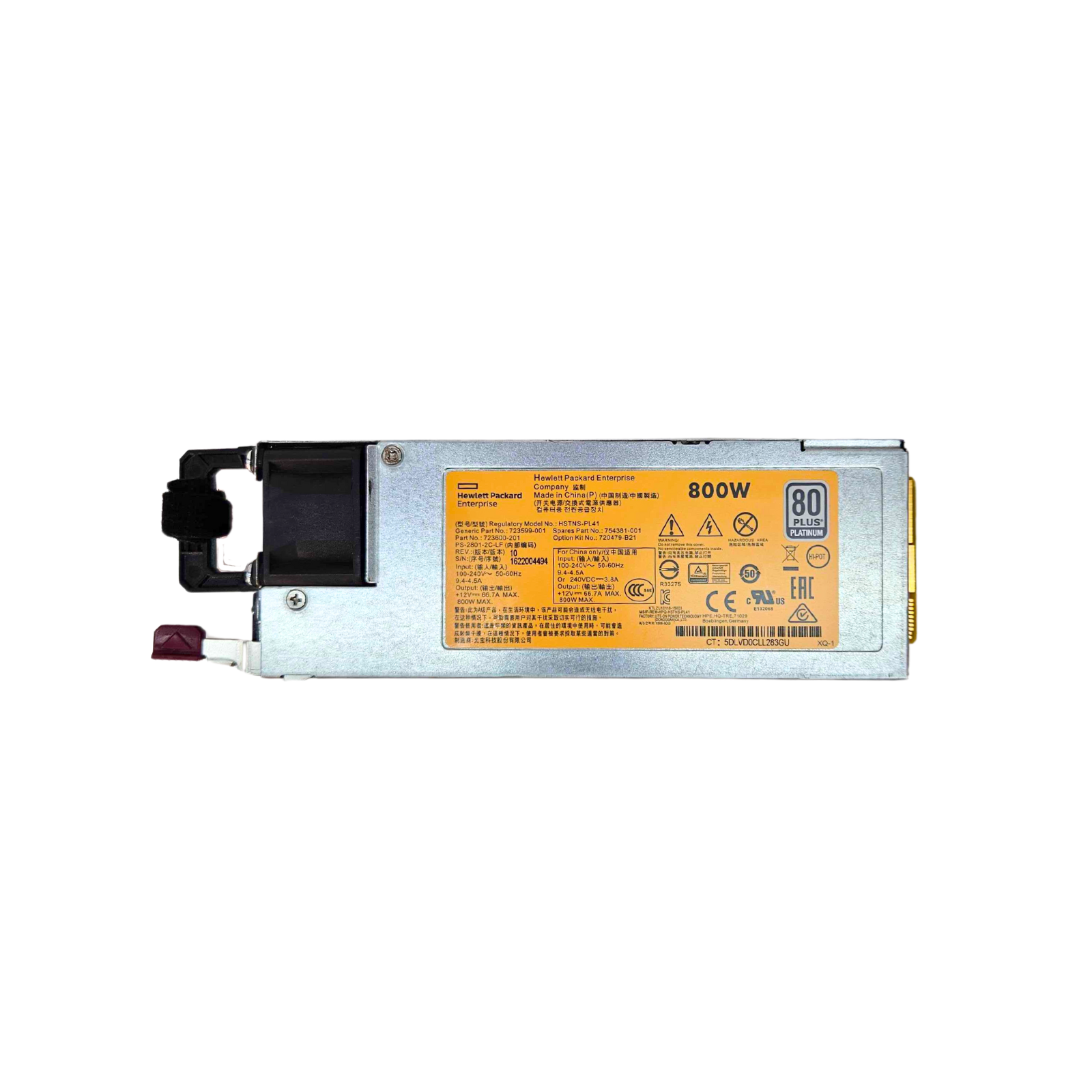 HP 800W 80 Plus Platinum Gen 9 G9 Flex Slot Power Supply (754381-001)