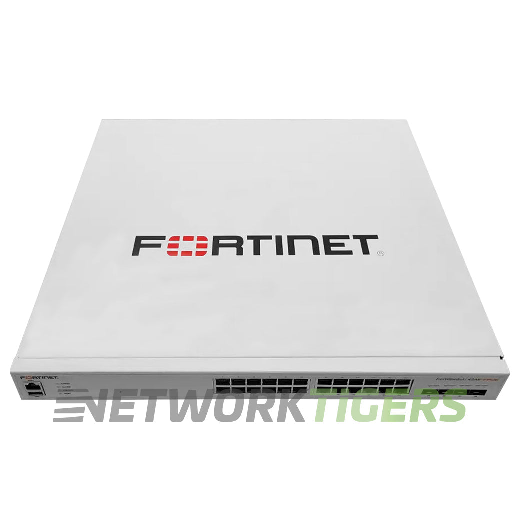 Fortinet FS-424E-FPOE 24x 1GB PoE+ RJ45 4x SFP+ Local Management Only Switch