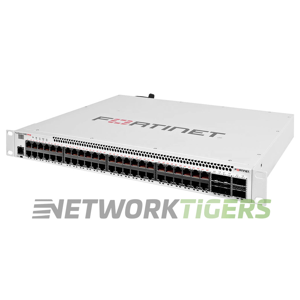 NEW Fortinet FS-548D-FPOE 48x PoE+ RJ45 4x SFP+ 2x QSFP+ Registrable Switch