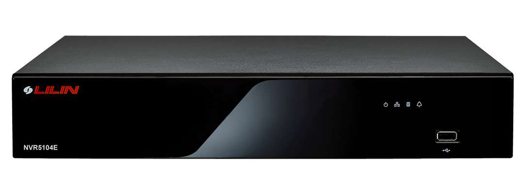 Lilin NVR5104E-1X1TB 1TB, 4CH, 4K PoE NVR with 10 Watt per port, 4K 30FPS