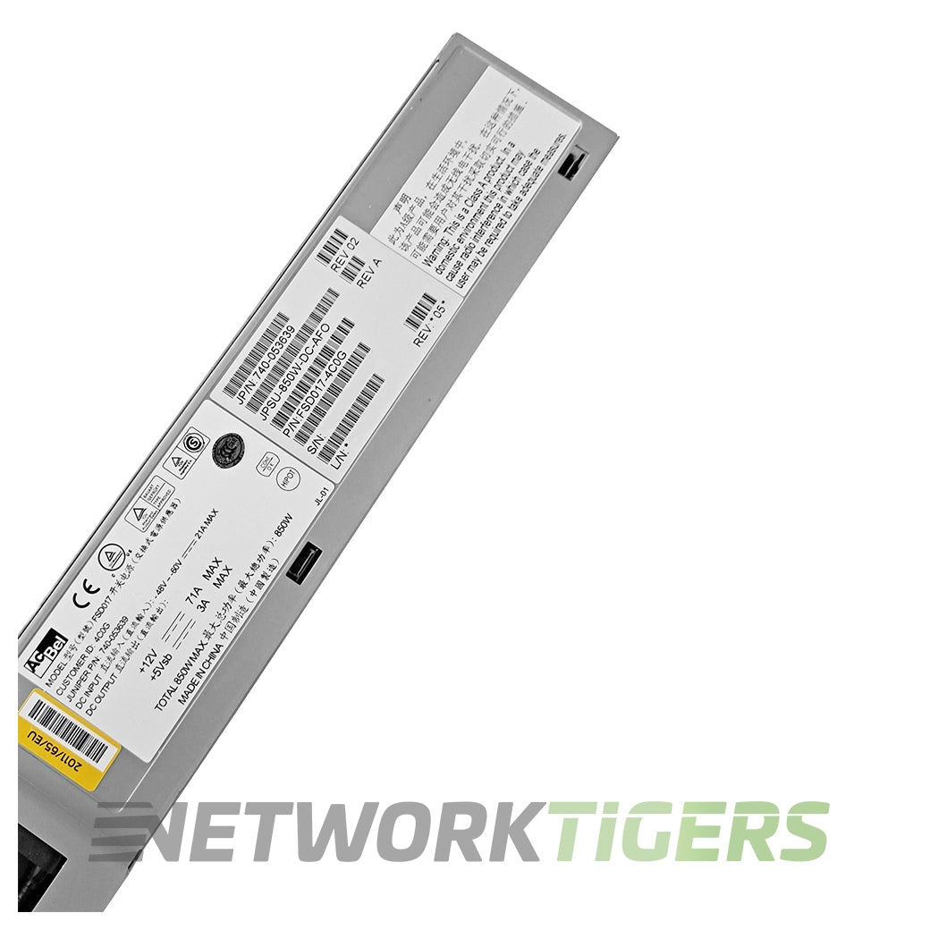 NEW Juniper JPSU-850W-DC-AFO QFX5100 Series 850W DC F-B Airflow Power Supply